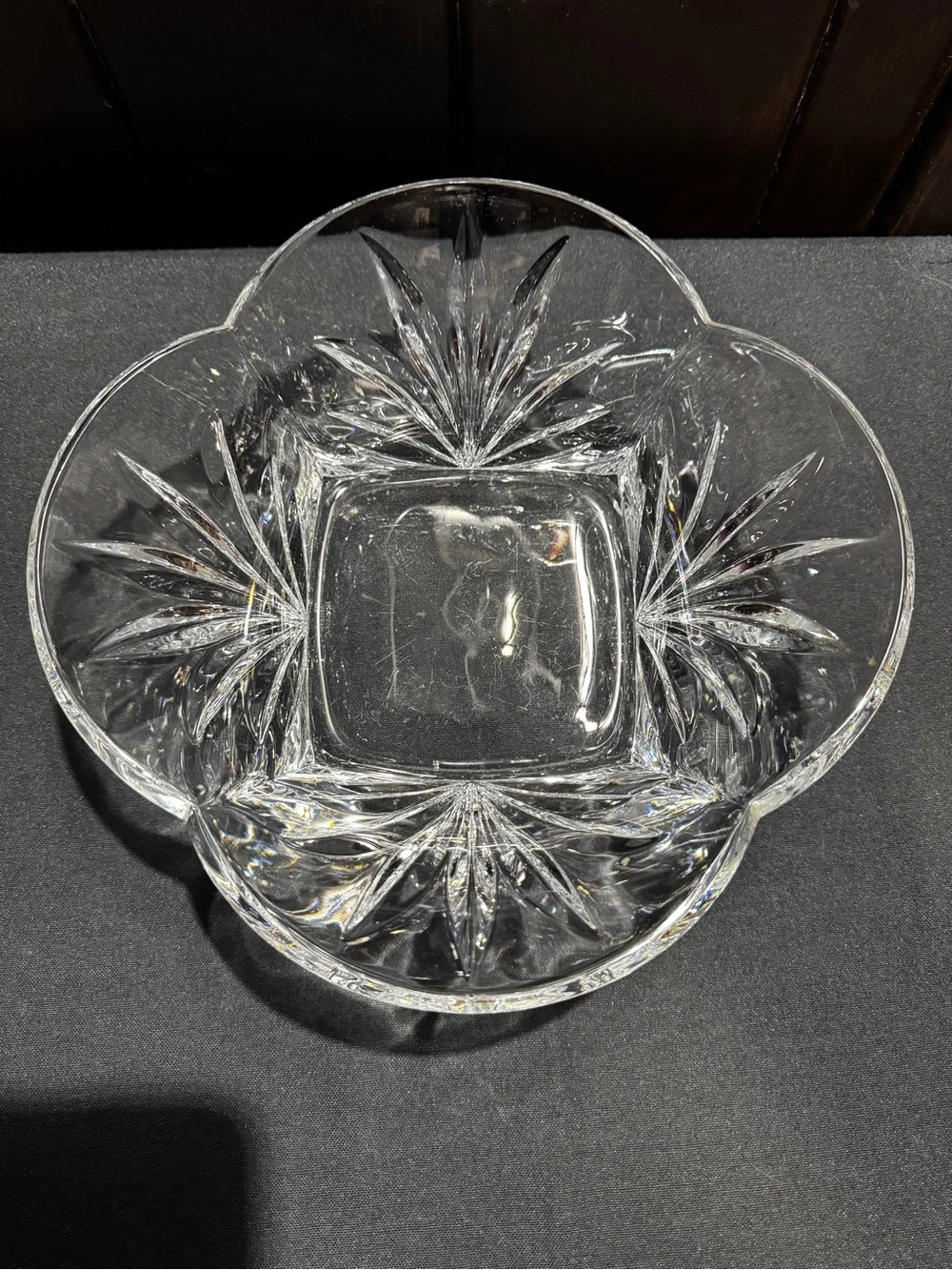 Vintage Clear Crystal Serving Bowl